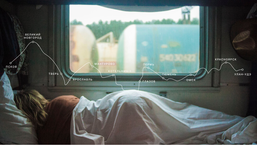 Картинка - девушка в поезде